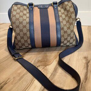 Authentic Gucci GG Boston Bag – Web Stripe